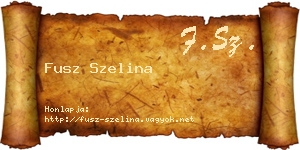 Fusz Szelina névjegykártya